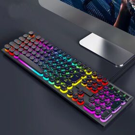 Wholesale Colorful E-sports Wired Ergonomic Laptop RGB Computer Multilingual Mechanical Keyboard For Desktop Laptop