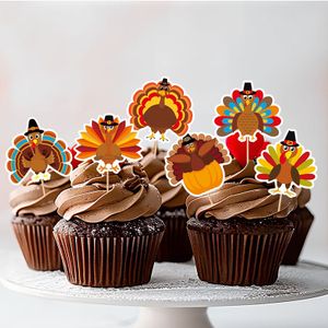 AJI 2024 Party Fall Pumpkin  Autumn Door   For Festival Thanksgiving Cake Decorations