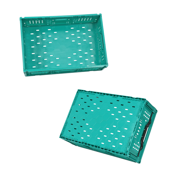 JOIN 600x400x215mm Foldable Plastic Bin Caisse En Plastique Pliable Collapsible Plastic Crates For Sale