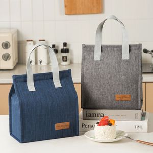 Wholesale Insulated Lunch Cooler Bag Thermal Food Cooler Tote Bag Simple Polyester Waterproof Lunch Bags for Adults and Kids