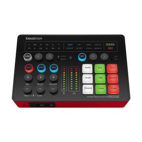 Takstar MX1 Plus Podcast Sound Card Live Sound Mixer/Voice Changer/Audio Interface/Audio Mixer for Streaming/Gaming/Recording