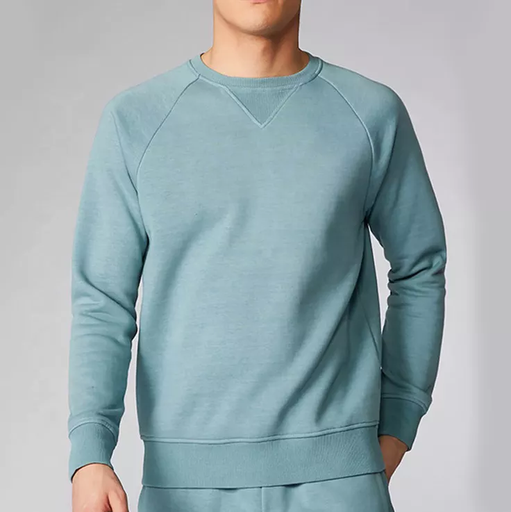 MANTIC ENTERPRISES Men's Olive Green Plus Size Organic Cotton Sports Sweatshirts Solid private Logo Sports Outdoor Workout Hoodies & Sweat Shirts