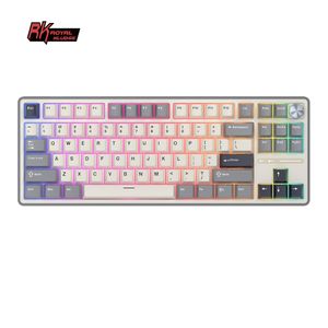 RK R87Pro RK ROYAL KLUDGE Wired Mechanical Keyboard 80% DIY Hotswap Keyboard PBT Colorblock Keycap Keyboard teclado mecanico