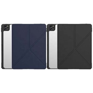 Tablet Leather Smart Cover Case For Ipad Pro 12.9 2021 Adjustable Stand Case with Pencil Holder For iPad 12.9 inch 2021