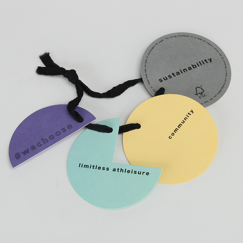 Wuhan Sinicline Industry Co., Ltd. Customized Recycled Luxury 3D UV Logo Printed Four Colors 350gsm Paper Hang Tag With Cotton String