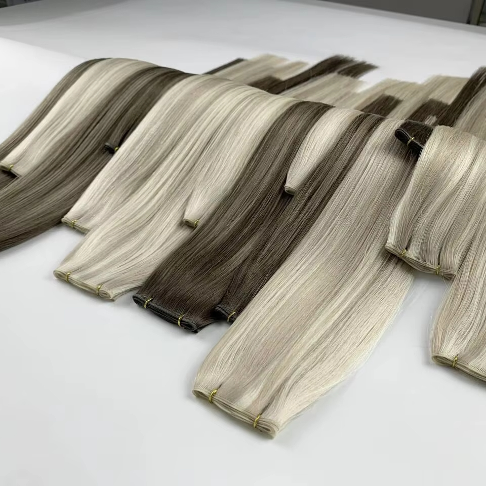 Xuchang Beautyhair Fashion Co., Ltd. 12A grade 100 remy human hair double genius weft real European raw hair genius weft hair extensions