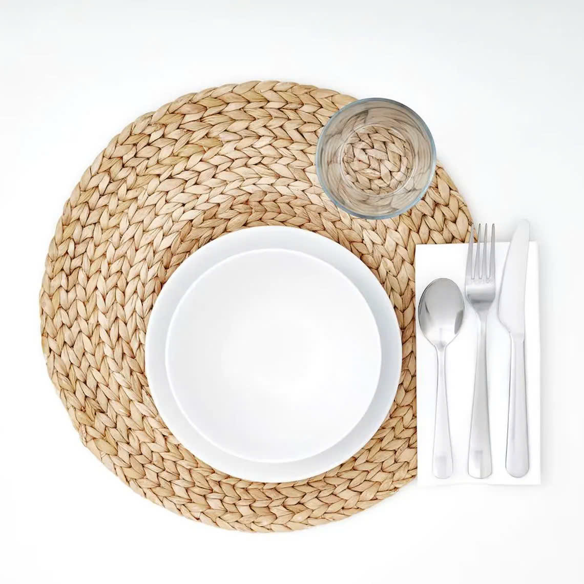 BAO MINH MANUFACTURER JOINT STOCK COMPANY Hot sale natural watern hyacinth placemat for table decoration in wedding party handmade from Vietnam