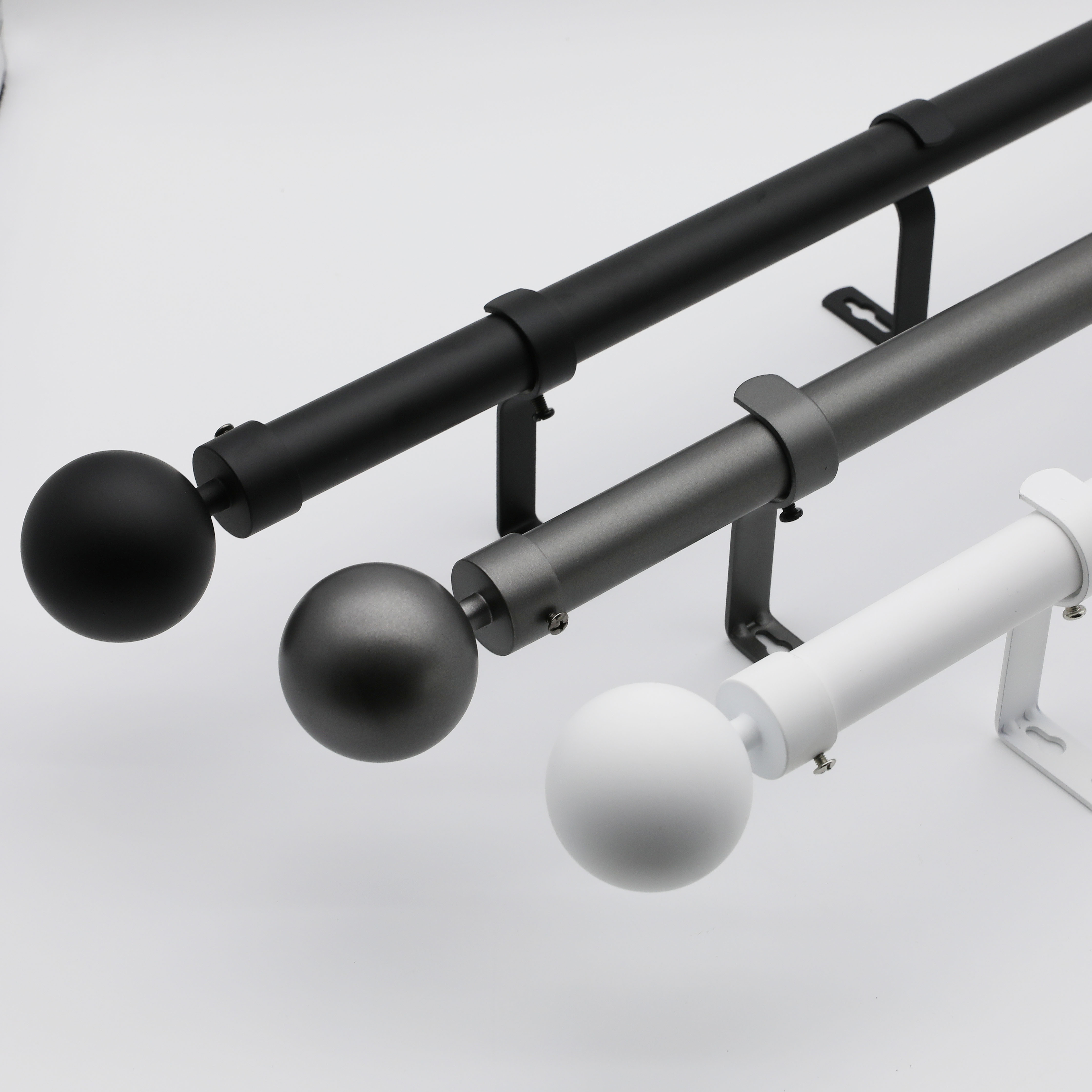 Deqing Fox Armour Co., Ltd Factory Manufacture Luxury Living Room Simple Adjustable Curtain Poles Rods Set And Accessories