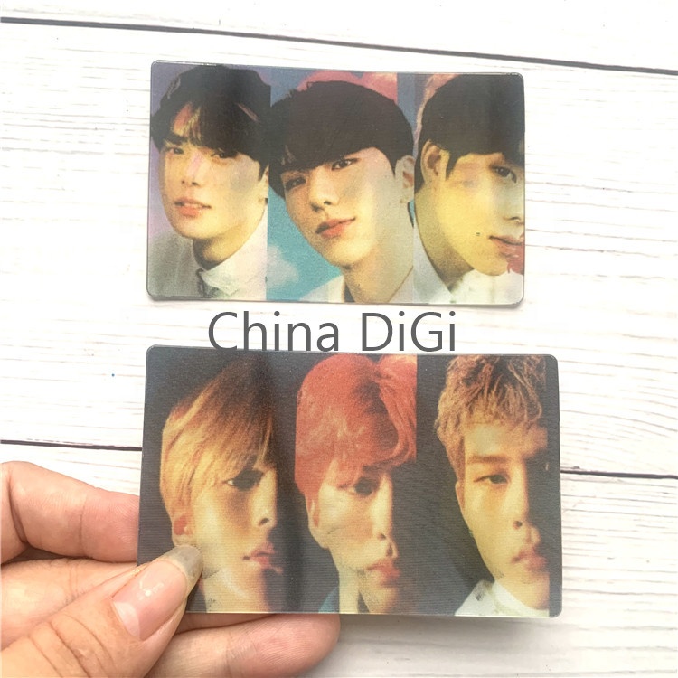 Digi-in Digital Technology Co. Ltd Kpop Idols Changing PVC Customized Photo 3D Sheet Print Business Custom Lenticular Card