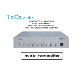 Toco Audio Co. Ltd Customizable MA-1560 Amplifier with 100/70V/4 to 16 ohm output, OEM/ODM acceptable, high quality, long life used, 120W/100V