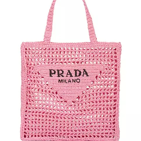 BAO MINH MANUFACTURER JSC Embroidery Logo For Paper Rafia Bag Pink Color Handmade From Best Supplier in Vietnam