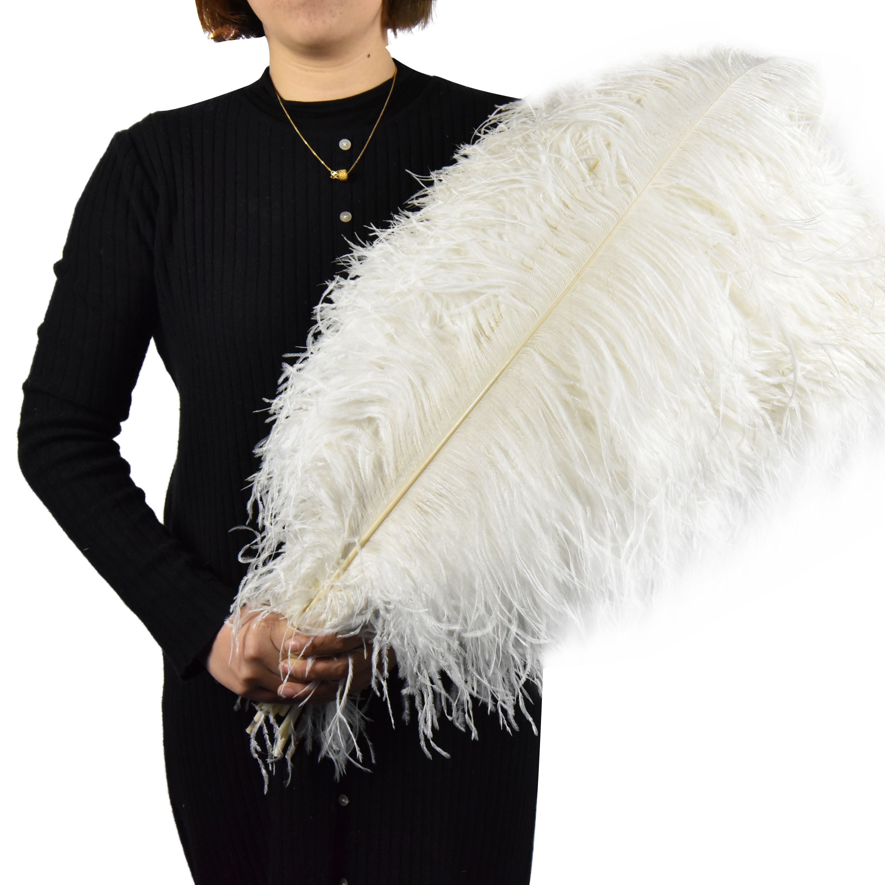 Wholesale pink large centerpiece decor bird yellow 70-75cm white ostrich feathers for carnival festival party holiday supply