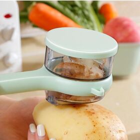 RichForth LTD Stainless Steel blade Vegetable fruit peeler splash proof with trash can holder easy clean for home kitchen outdoor travel slicer