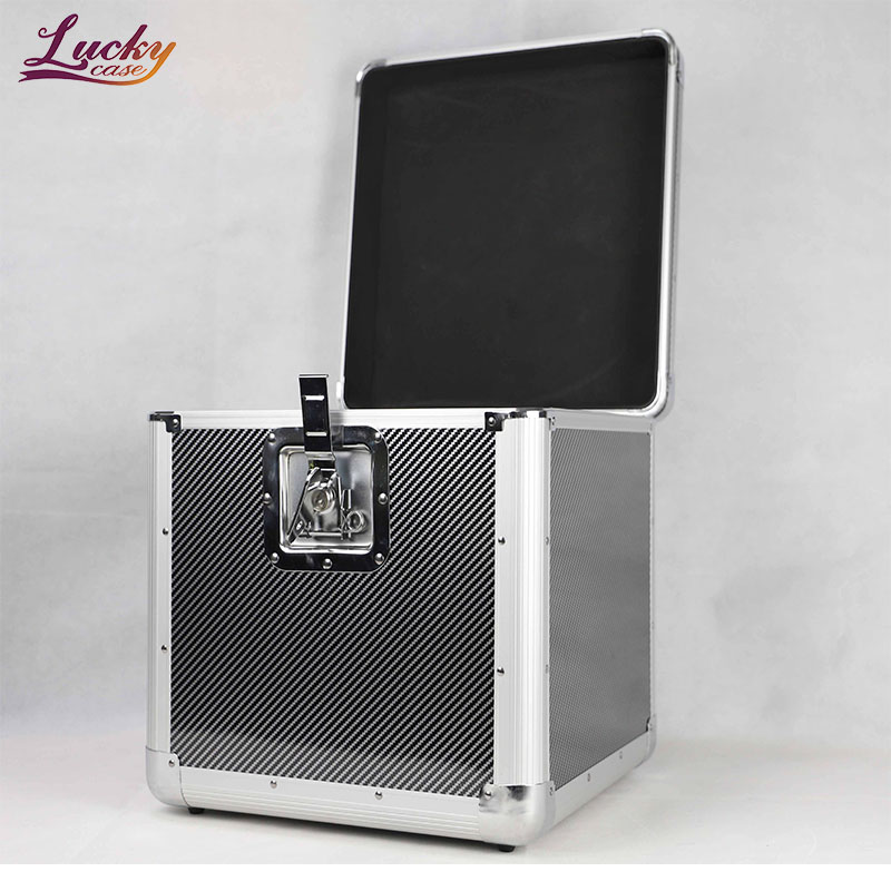 Foshan Nanhai Lucky Case Ltd. Factory Directly Aluminum Record Case Holds 100 LPs Vintage Vinyl Record Storage Case 12'' Vinyl Carrying Box