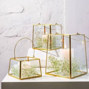 Sartaj International Glorious Glass Lanterns Set of 3 Pcs