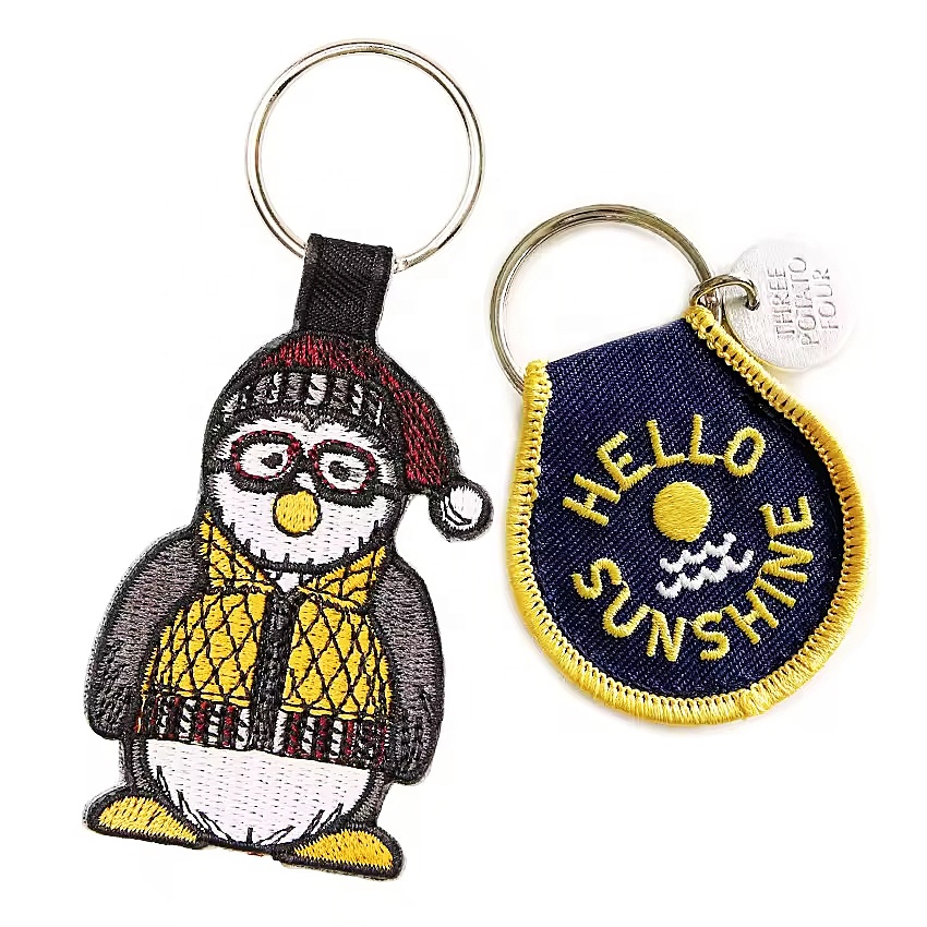 Flag Keychain Tag with Key Ring for Keys Cars Backpacks Luggage and Present