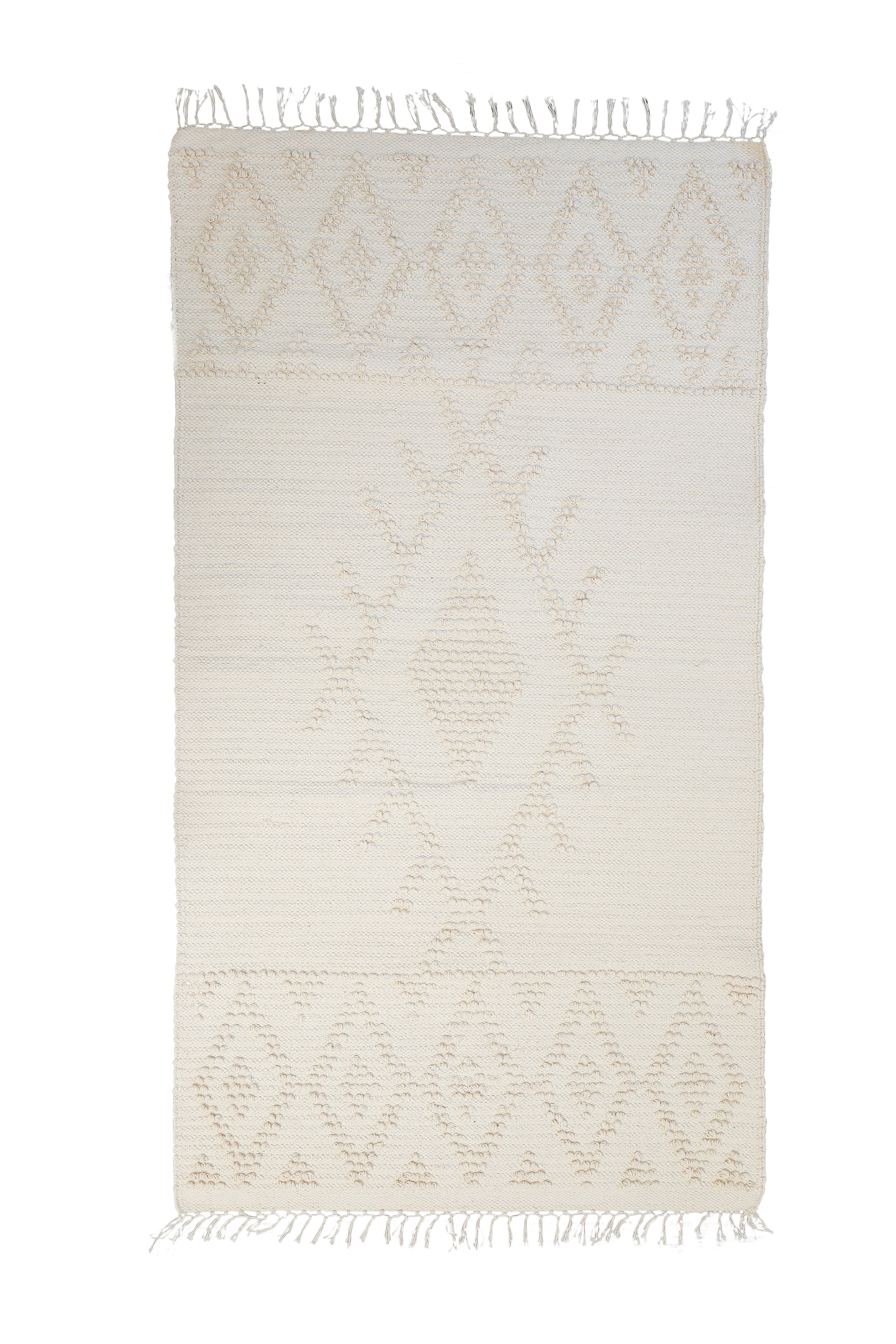 Fowa Tufted Rhombus Beige Rug