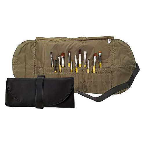 Fujian TD Industries Co.,Ltd Tools Professional Makeup Brush Travel Set for Travel Roll-Up Pouch