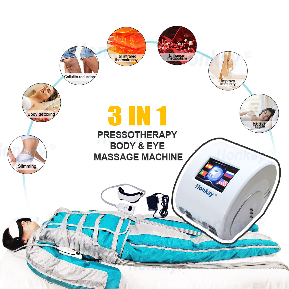 3 In 1 Air Pressure Pressotherapy Detox Slimming Compression Lymphatic Drainage Massage Therapy Machine
