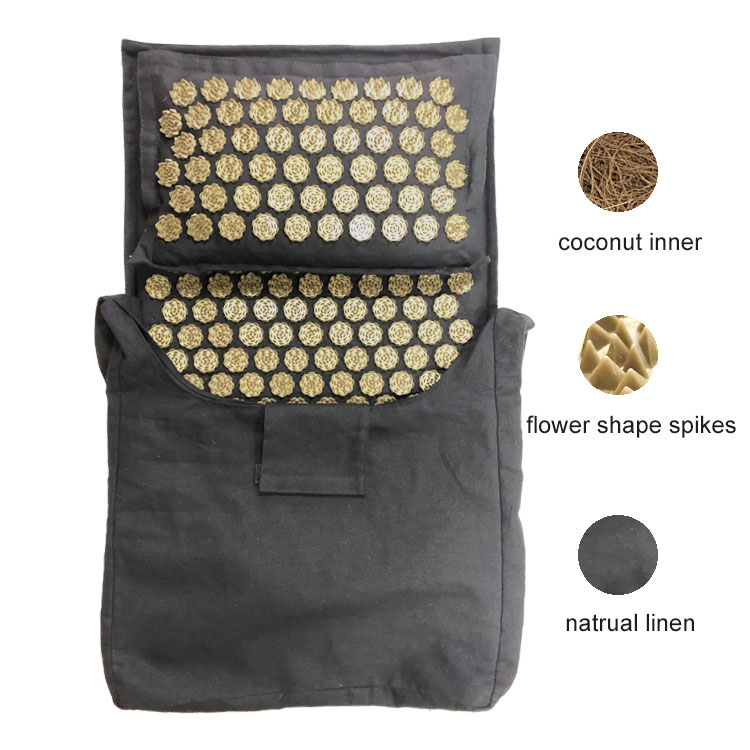 Shinylink(Shanghai) Industrial Inc. Shiatsu Acupressure Mat Spike Massage Pad Applicator Sport Fitness Cushion Pillow Massager Yoga Mat Pilates Exercise