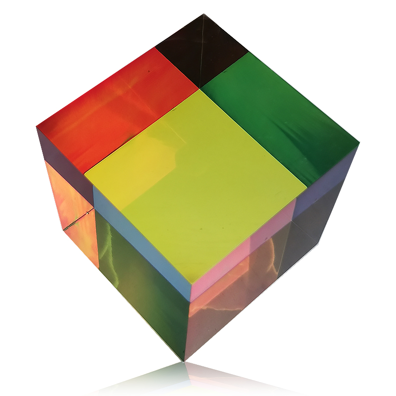 30mm 35mm 40mm Thick CMY Acrylic Block Office Desktop Decoration Science Learning Physic Toys Cube