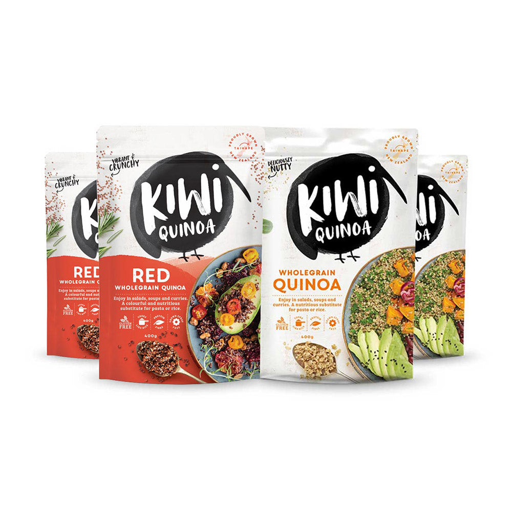 Kiwi Quinoa Kiwi Red Quinoa and Kiwi White Quinoa