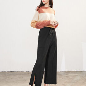 Women′ S Color Block Fold Over Waist Yoga Pants