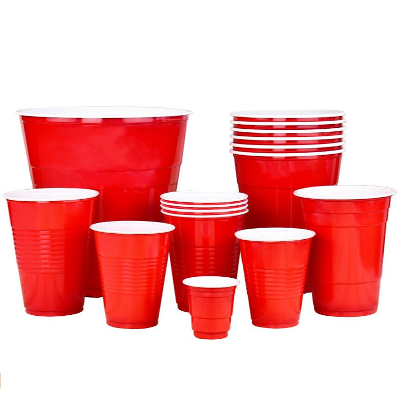 Xi'an Globalhome Co., Ltd. 2oz 7oz 9oz 12oz 16oz 18oz 34oz 1gallon Red Party Cup