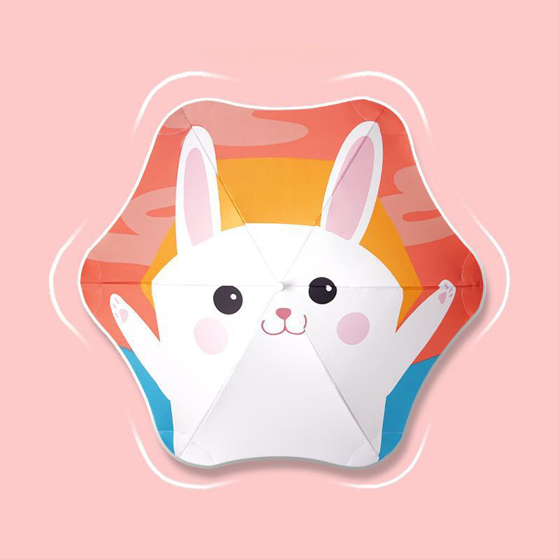 Advertising Cute Automatic Parasol With Rounded Corners Uv Protection Sunscreen Waterproof Anti-stamp Umbrella With Logo