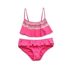 Huangyuxing Garments & Weaving Co.,Ltd Jinjiang Wholesale OEM Comfortable Cute Girls' tankinis for Swimming