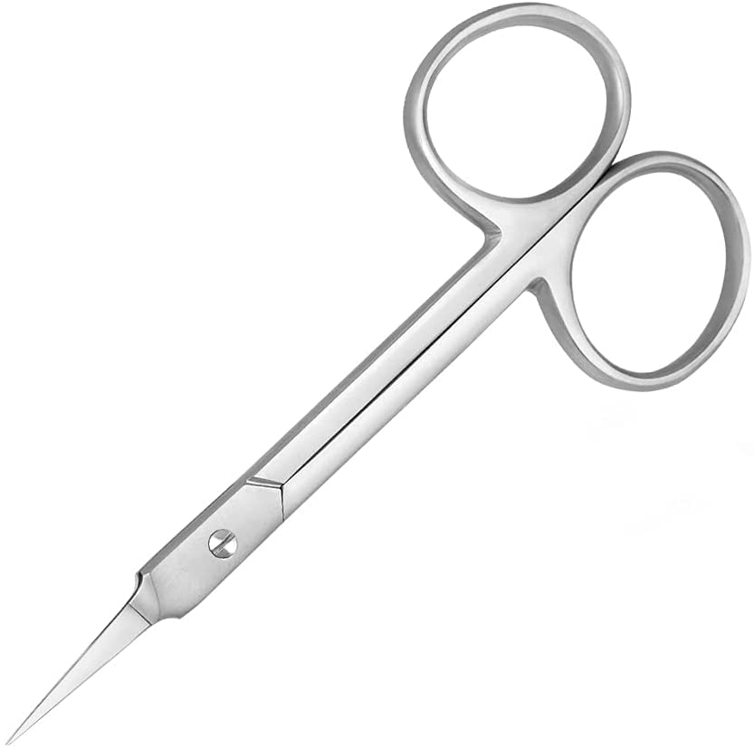 AZQA INSTRUMENTS Professional Sharp Cuticle Scissors Curved Small Cuticle Manicure Cutting Grooming Women Beauty Finger Nails shear