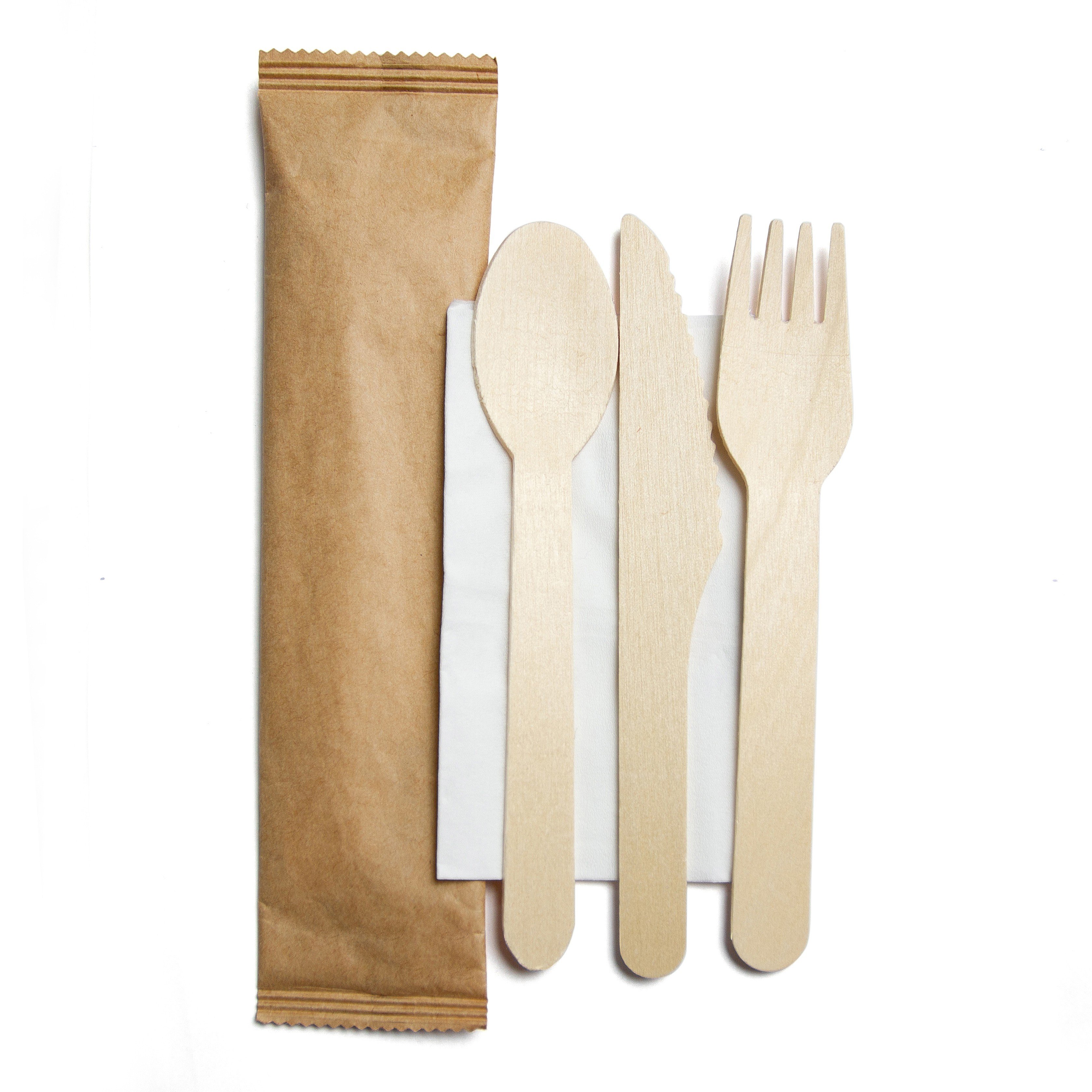 KE GO COMPANY LIMITED Biodegradable bulk degradable high quality wooden disposable spoon knife fork napkin for party restaurant hotel from Vietnam