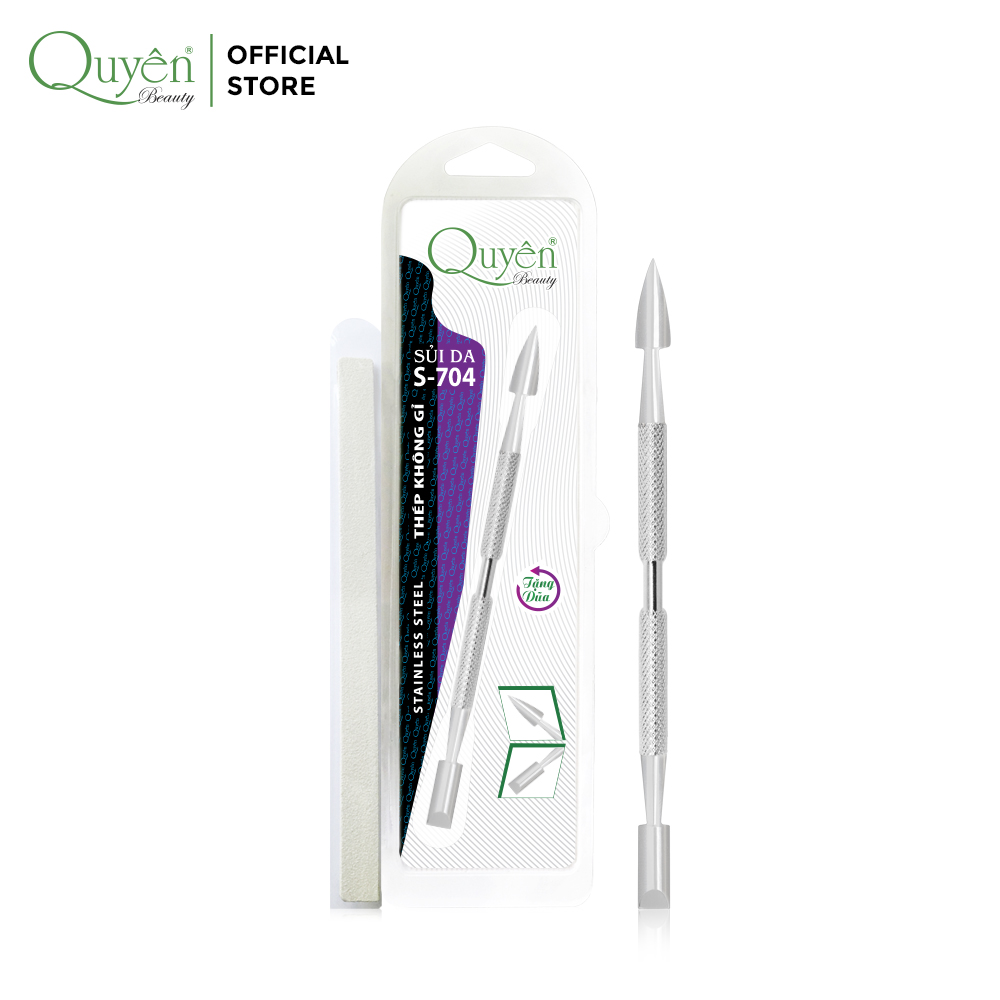 QUYEN BEAUTY TRADING COMPANY LIMITED Quyen Beauty S-704 Professional Stainless Steel Nail Cuticle Pusher Easy-to-Use for Manicure OEM Services Available in Vietnam