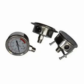 GUANGDONG RUNMO ENVIRONMENTAL PROTECTION TECHNOLOGY CO.,LTD Stainless Steel 304 Roll Ring Manometer Liquid Filled Pressure Gauge For Water Filtration System