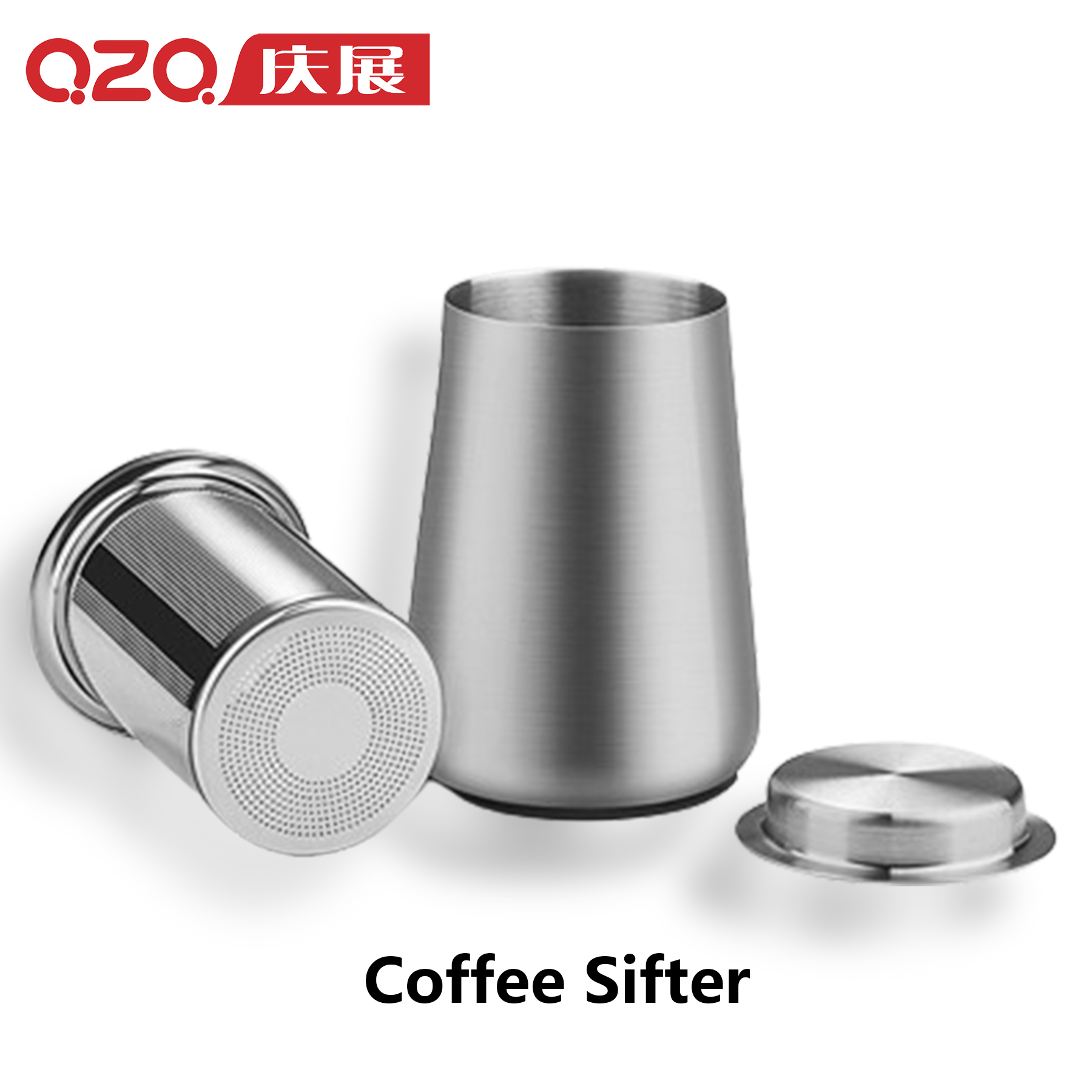Jieyang Qingzhan Rustless Steel Co., Ltd. Wholesale Reusable Coffee Accessories Mesh Screen Coffee Sifter Fine Powder Sieve Stainless Steel Coffee Sieve