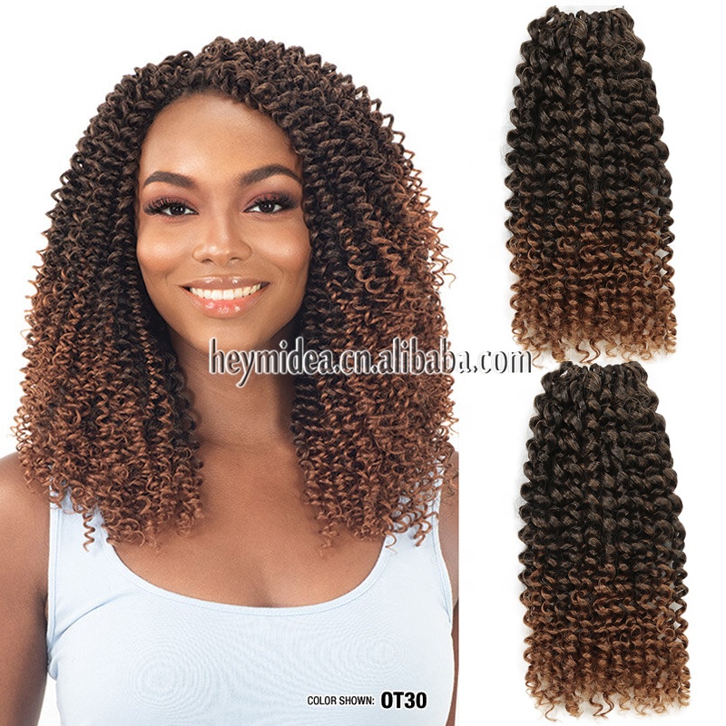 Henan Ruimei Hair Products Co., Ltd. Short Passion Twist 10Inch Synthetic Braiding Hair Extensions Crochet Bohemia Water Wave Braids