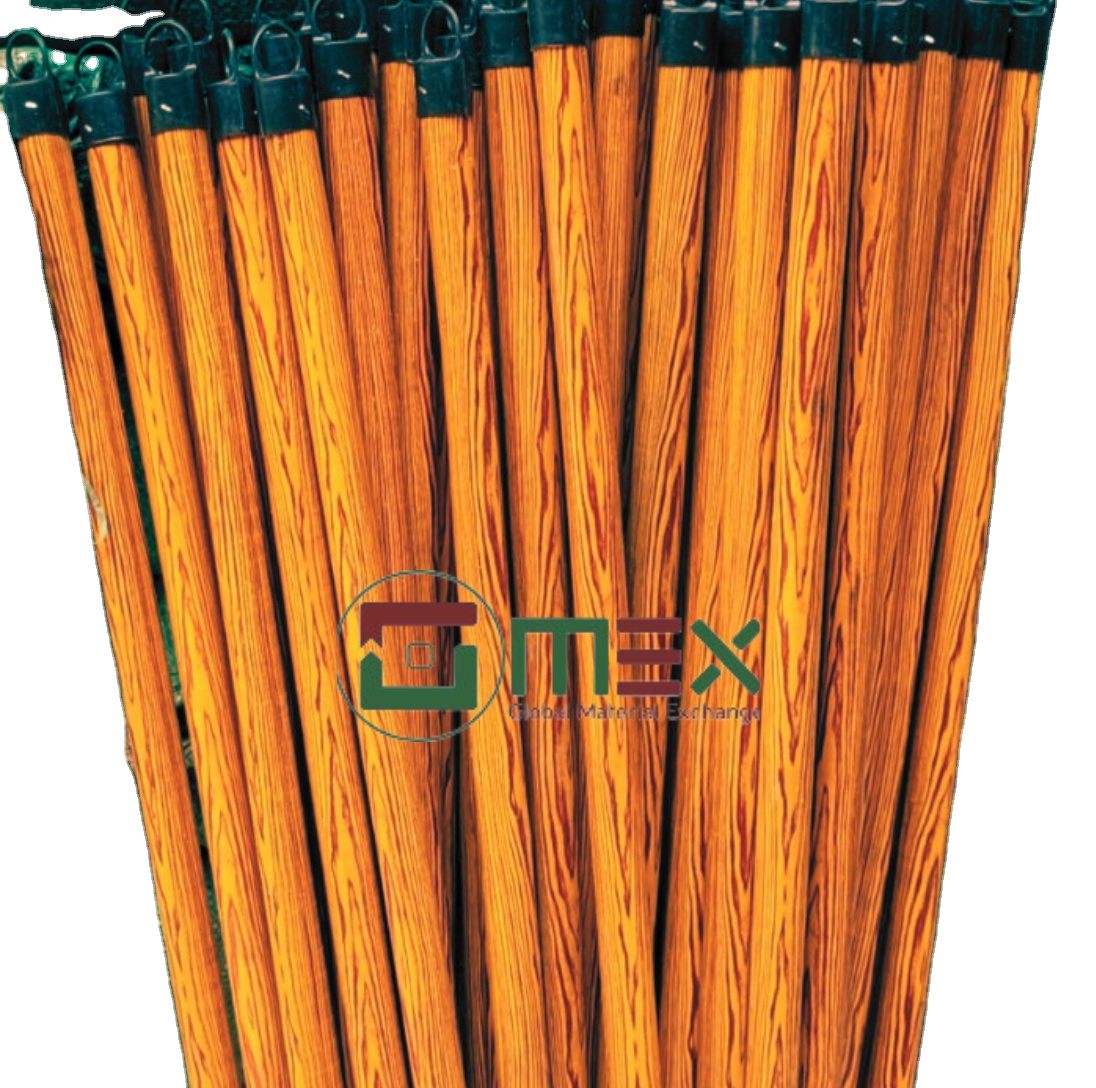 GMEX.,JSC Wooden Broom Handle PVC 100% Eucalyptus Wholesale High Quality wood Coat Mop Stick