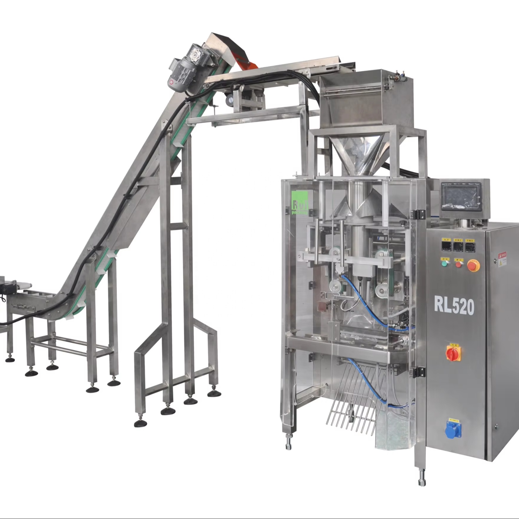 Shanghai Rui ji Jinhong Packing Machinery Co.,Ltd. RL520 Mutil-heads weighing Automation Packaging Machine with Meat for Frequency Pack by Food Manufacturer