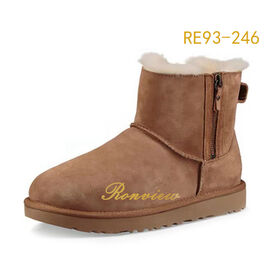 Fujian Ronview Trading Co. Ltd Women's winter snow boots, classic mid-calf suede style, warm fur lining and non-slip rubber sole,various in designs