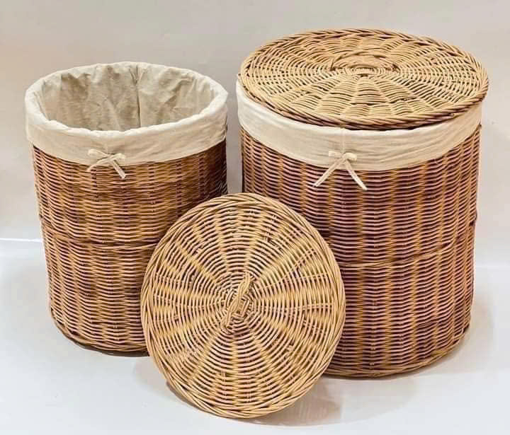 BAO MINH MANUFACTURER JSC Hot Selling 2024 Cheap Price Rattan Laundry Basket And Tax Exemption Hand Woven Home Storage & Organization