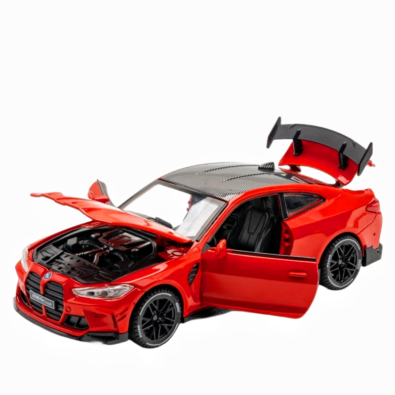 Shenzhen Aurora Technology Limited 2024 diecast model car 1:32 BM W M4 alloy car sports toy with sound and light doors open decorate collect metal car model toys