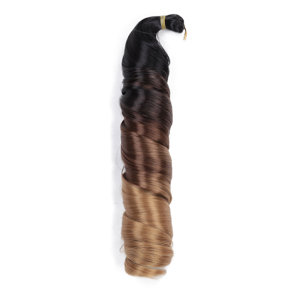 Henan Ruimei Hair Products Co., Ltd. French Curls Braiding Hair Synthetic Crochet Braid Hair Extensions Silky Braids Loose Wavy Pony Curl