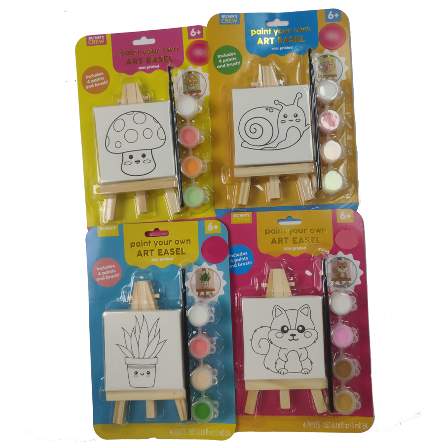 SEW-STAR INT'L TRADING CO., LTD. Hot sale drawing Diy Kids toys sets art and Craft Creative kits for child handmade painting Mini Printed Art Easel