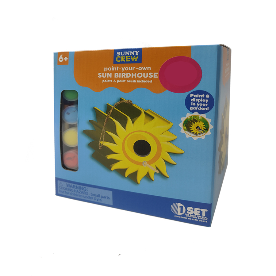 SEW-STAR INT'L TRADING CO., LTD. Hot sale drawing Diy Kids toys sets art and Craft Creative kits for child handmade plaster bird ceramic painting sun shape