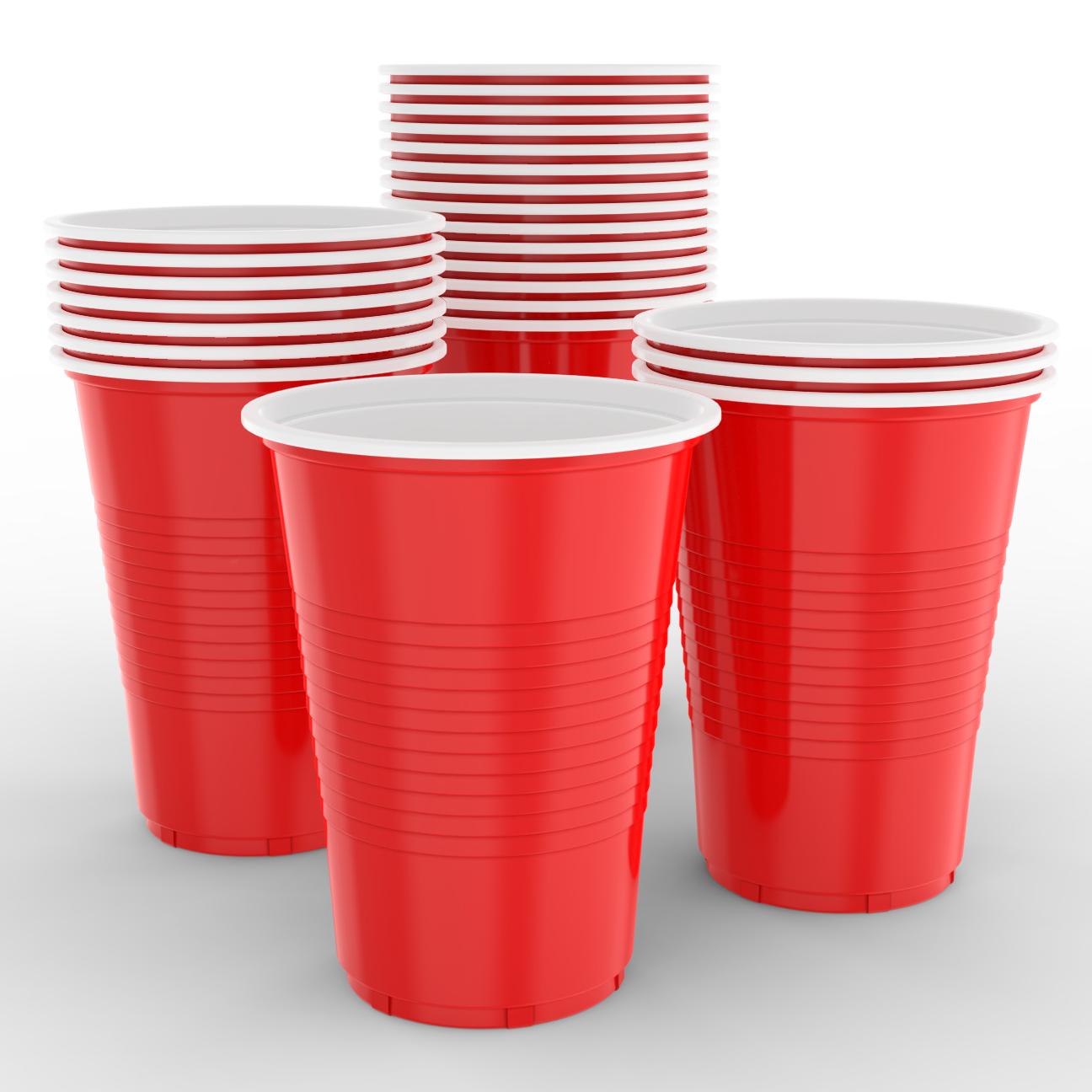 Xi'an Globalhome Co., Ltd. 1000pcs each carton 16oz Disposable Plastic Red Cups Party Drinking Cups for Events and Everyday Use