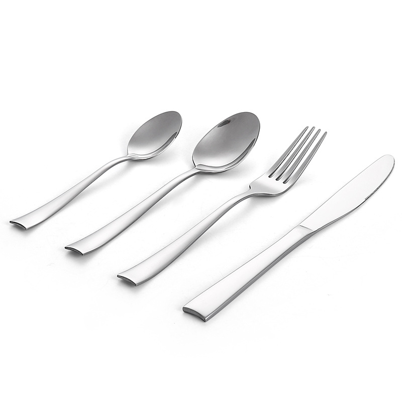 Jieyang Qingzhan Rustless Steel Co., Ltd. Bulk Fork Spoon Knife Set Custom Modern Metal Silverware Wedding High Quality Mirror Polish Flatware Stainless Steel Cutlery Set