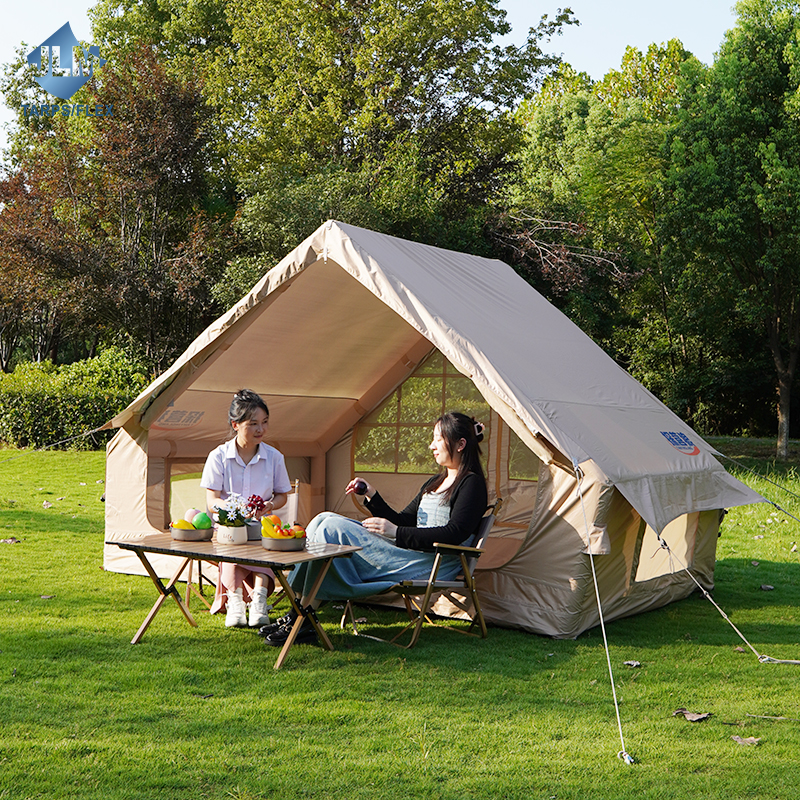 Hubei Jinlong New Materials Co., Ltd. Customizable inflatable outdoor camping tent large space travel glamping air tent