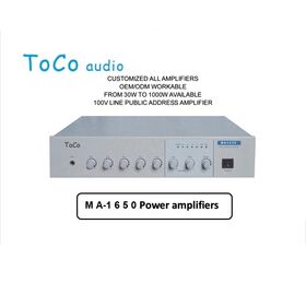 Toco Audio Co. Ltd Customizable MA-1650 Amplifier with 100/70V/4 to 16 ohm output, OEM/ODM acceptable, high quality, long life used, 120W/100V