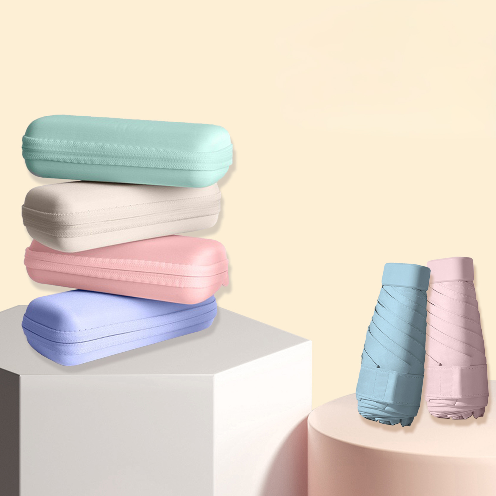 Avenoir Housewares (Sichuan) Co., Ltd Custom Design Hot Quality Promotion Travel Mini Capsule Compact Waterproof Sunscreen UV Protection Umbrellas
