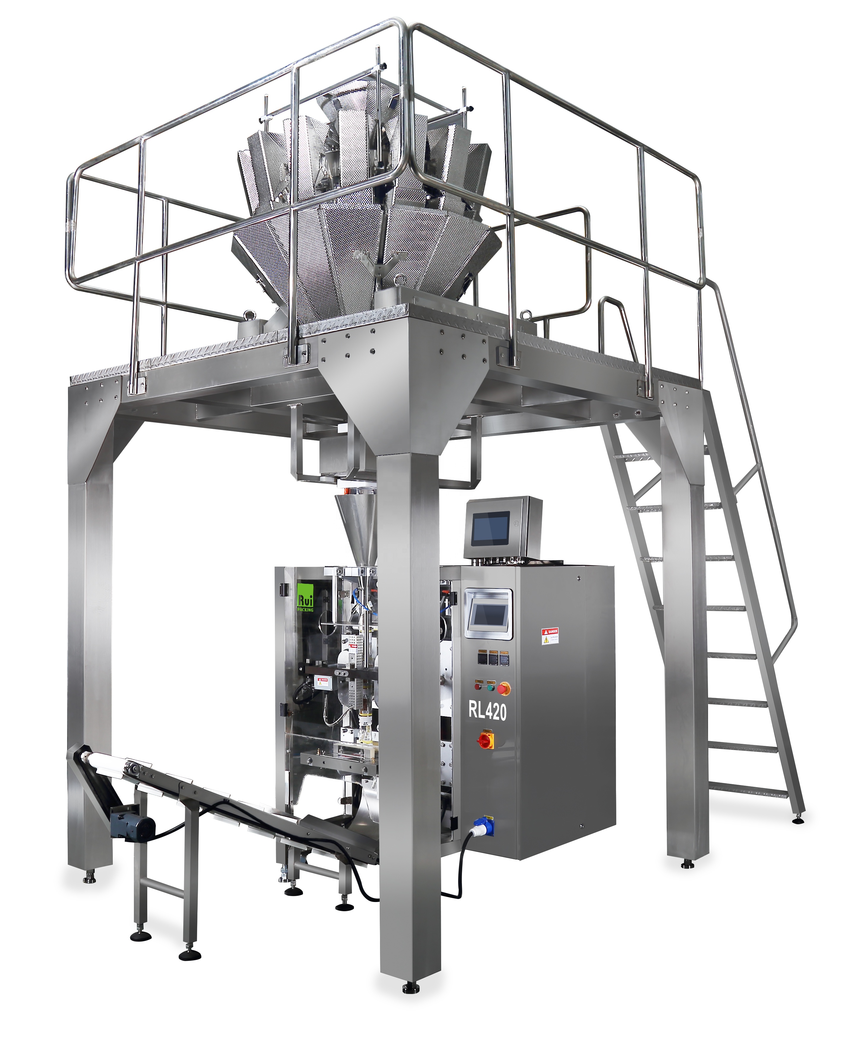 Shanghai Rui ji Jinhong Packing Machinery Co.,Ltd. Ruipacking RL420 Automatic Vertical Packing Machine for Puffed Food Sauces and Margarine package